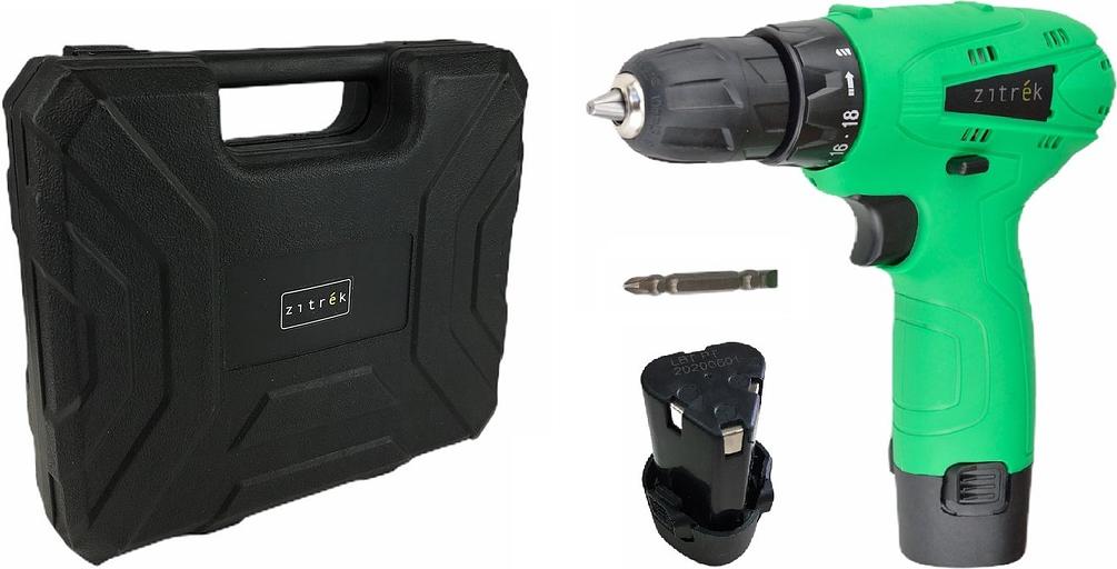 Дрель-шуруповерт Zitrek Green12-Li аккум. патрон:быстрозажимной (кейс в комплекте) (063-4072) фото 1