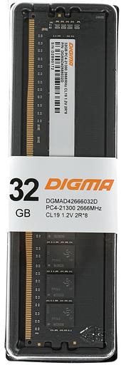 Память DDR4 32Gb 2666MHz Digma DGMAD42666032D RTL PC4-21300 CL19 DIMM 288-pin 1.2В dual rank фото 5