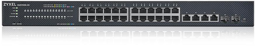 Гибридный Smart L2+ коммутатор Zyxel NebulaFlex XMG1930-30, rack 19", 24xRJ-45: 1/2.5G, 4xRJ-45: 1/2.5/5/10G, 2xSFP+, автономное/облачное управление (XMG1930-30-ZZ0101F) фото 4