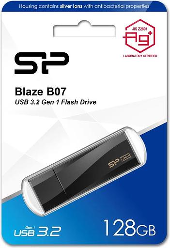 Флеш Диск Silicon Power 128Gb Blaze B07 SP128GBUF3B07V1K USB3.2 черный фото 1