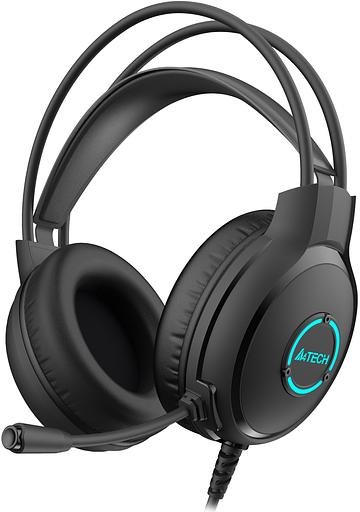 Наушники с микрофоном A4Tech Fstyler FH300U черный 2м накладные USB оголовье (FH300U BLACK) фото 1