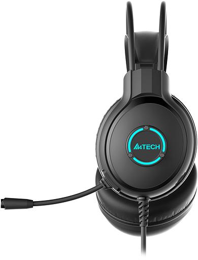 Наушники с микрофоном A4Tech Fstyler FH300U черный 2м накладные USB оголовье (FH300U BLACK) фото 3