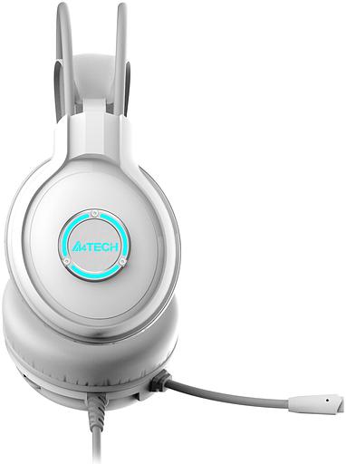 Наушники с микрофоном A4Tech Fstyler FH300U белый 2м накладные USB оголовье (FH300U WHITE) фото 3
