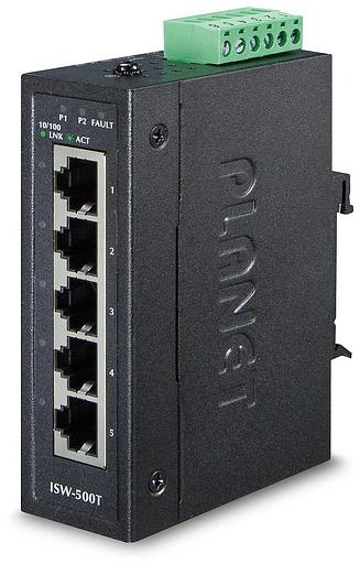 ISW-500T коммутатор для монтажа в DIN рейку Planet ISW-500T фото 1