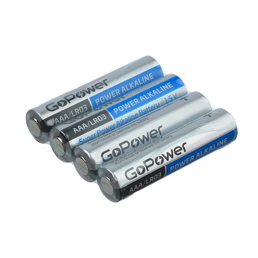 Батарейка GoPower LR03 AAA Shrink 4 Alkaline 1.5V (4/20/640) коробка (20 шт.) Батарейка GoPower LR03 AAA (00-00017749) фото 3
