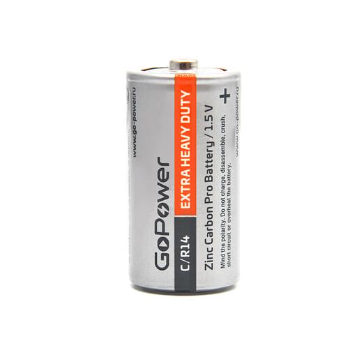 Батарейка GoPower R14 C Shrink 2 Heavy Duty 1.5V (2/24/288) Батарейка GoPower R14 C (00-00015596) фото 2