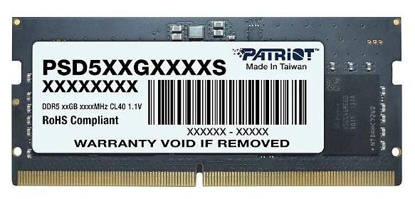Модуль памяти для ноутбука SODIMM 32GB DDR5-4800 PSD532G48002S PATRIOT фото 1