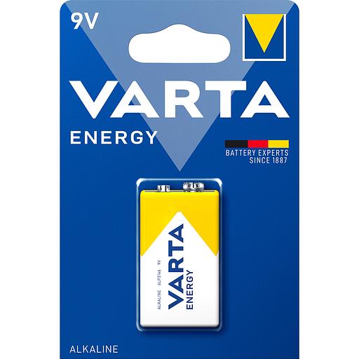 Батарейка Varta ENERGY Крона 6LR61 BL1 Alkaline 9V (4122) (1/10/50) Varta ENERGY 6LR61 9-Volt-Block (Krona) (04122229411) фото 1