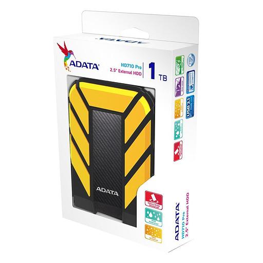 Внешний жесткий диск ADATA 2Тб USB 3.1 Цвет желтый AHD710P-2TU31-CYL фото 4