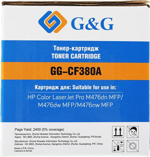 Картридж лазерный G&G GG-CF380A черный (2400стр.) для HP LJ Pro M476dn/M476nw/M476dw фото 2