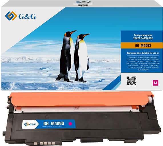 Картридж лазерный G&G GG-M406S пурпурный (1000стр.) для Samsung CLP-360/365/CLX-3300/3305 фото 1