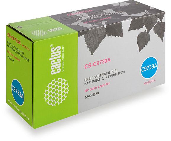Картридж лазерный Cactus CS-C9733A пурпурный (12000стр.) для HP CLJ 5500/5550 фото 1