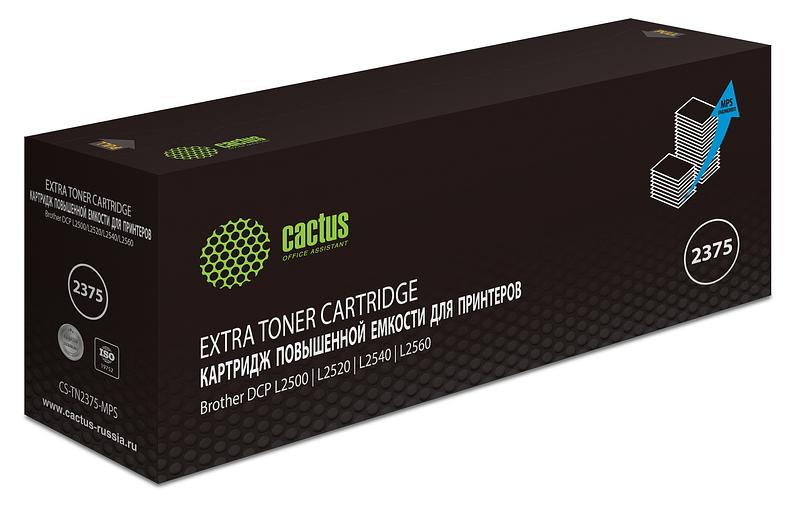 Картридж лазерный Cactus CS-TN2375-MPS TN-2375X черный (10400стр.) для Brother DCP L2500/L2520/L2540/L2560 фото 1