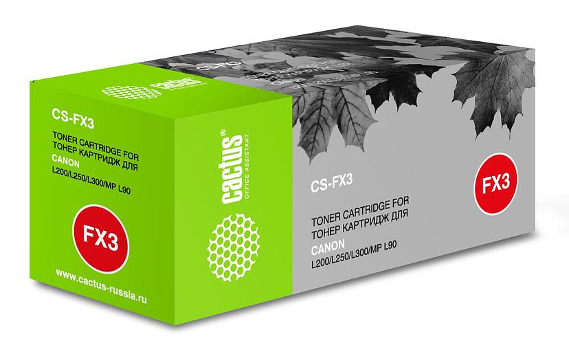 Картридж лазерный Cactus CS-FX3 FX-3 черный (2700стр.) для Canon L200/L250/L300/MP-L90 фото 1