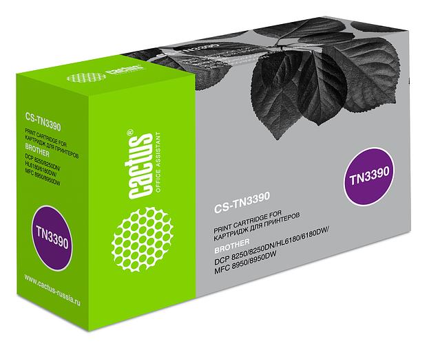 Картридж лазерный Cactus CS-TN3390 TN-3390 черный (12000стр.) для Brother DCP-8250/8250DN/HL6180/6180DW/MFC-8950 фото 1