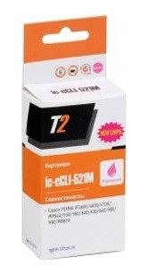 Картридж струйный T2 CLI-521M IC-CCLI-521M CLI-521M пурпурный для Canon Pixma iP3600/4600/4700 фото 1