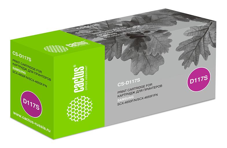Картридж лазерный Cactus CS-D117S MLT-D117S черный (2500стр.) для Samsung SCX-4650/4655 фото 1