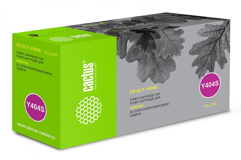 Картридж лазерный Cactus CS-CLT-Y404S CLT-Y404S желтый (1000стр.) для Samsung SL-C430/C430W/C480/C480W/C480FW фото 1