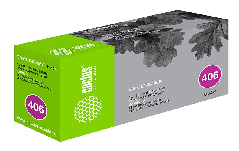 Картридж лазерный Cactus CS-CLT-K406S CLT-K406S черный (1500стр.) для Samsung CLP-360/365/CLX-3300/3305 фото 2