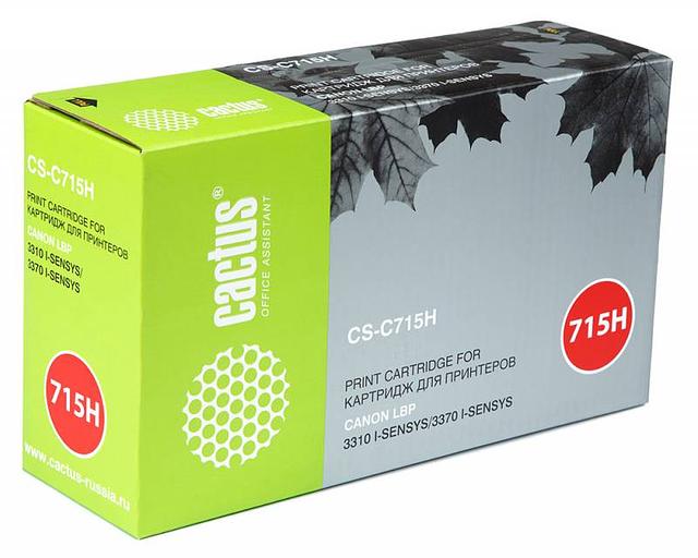Картридж лазерный Cactus CS-C715H 715H черный (7000стр.) для Canon i-Sensys 3310/3370 фото 1