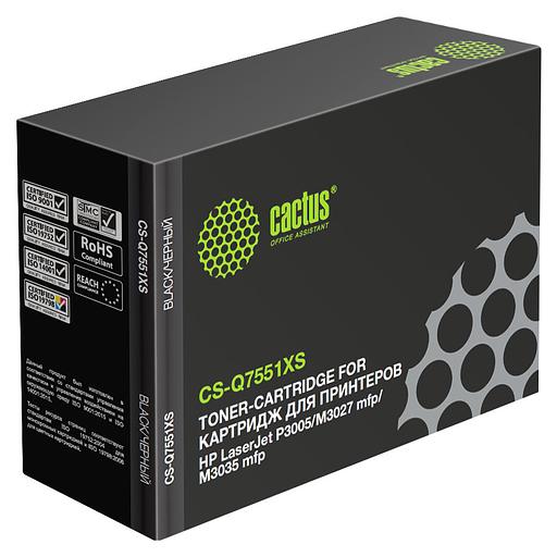 Картридж лазерный Cactus CS-Q7551XS Q7551X черный (13000стр.) для HP LJ P3005/M3027/M3035 фото 1