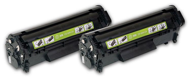 Картридж лазерный Cactus CS-Q2612AD черный x2упак. (2000стр.) для HP 1010/1012/1015/1018/1020/1022/3015/3020 фото 2