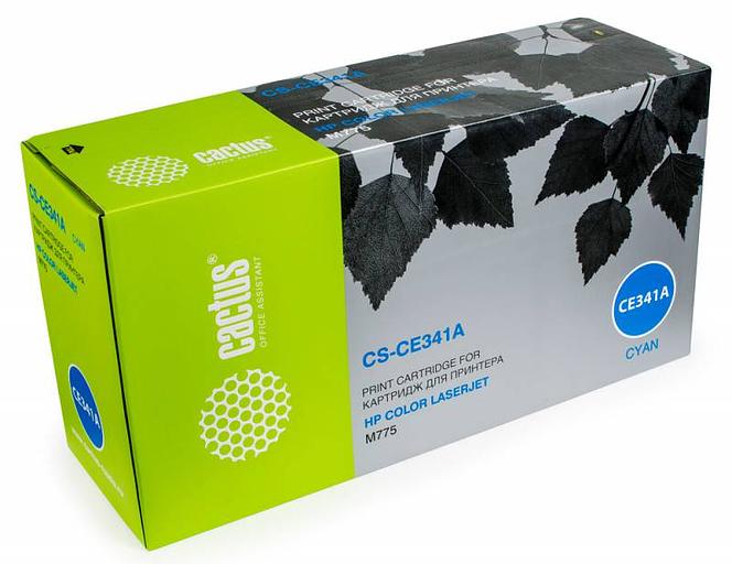 Картридж лазерный Cactus CS-CE341A CE341A голубой (16000стр.) для HP CLJ M775 фото 1