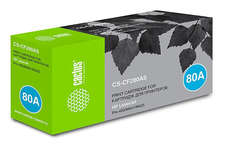 Картридж лазерный Cactus CS-CF280AS CF280A черный (2700стр.) для HP LJ Pro 400/M401/M425 фото 2