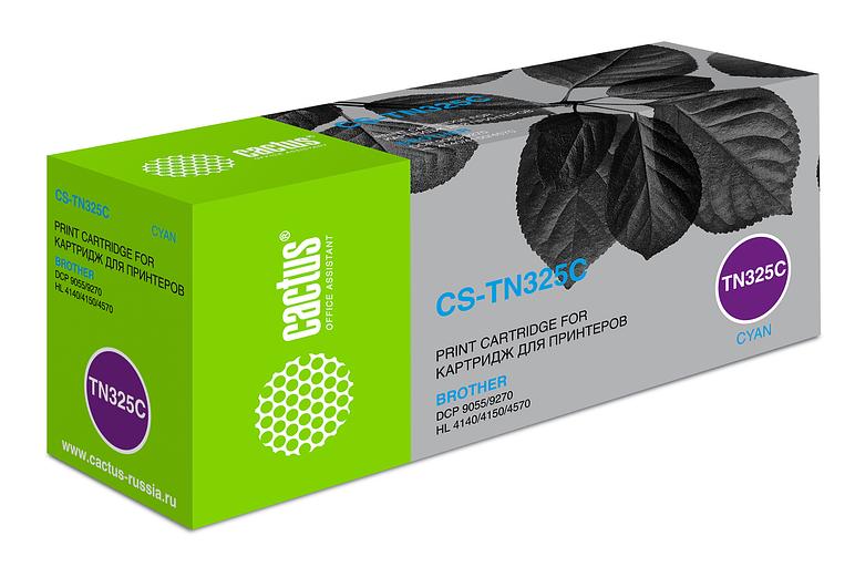 Картридж лазерный Cactus CS-TN325C TN-325C голубой (3500стр.) для Brother DCP-9055/9270/HL-4140/4150/4570 фото 1