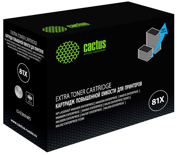 Картридж лазерный Cactus CS-CF281X-MPS CF281XX черный (30000стр.) для HP LJ Ent M630/M605dn/M606dn/M605x фото 1