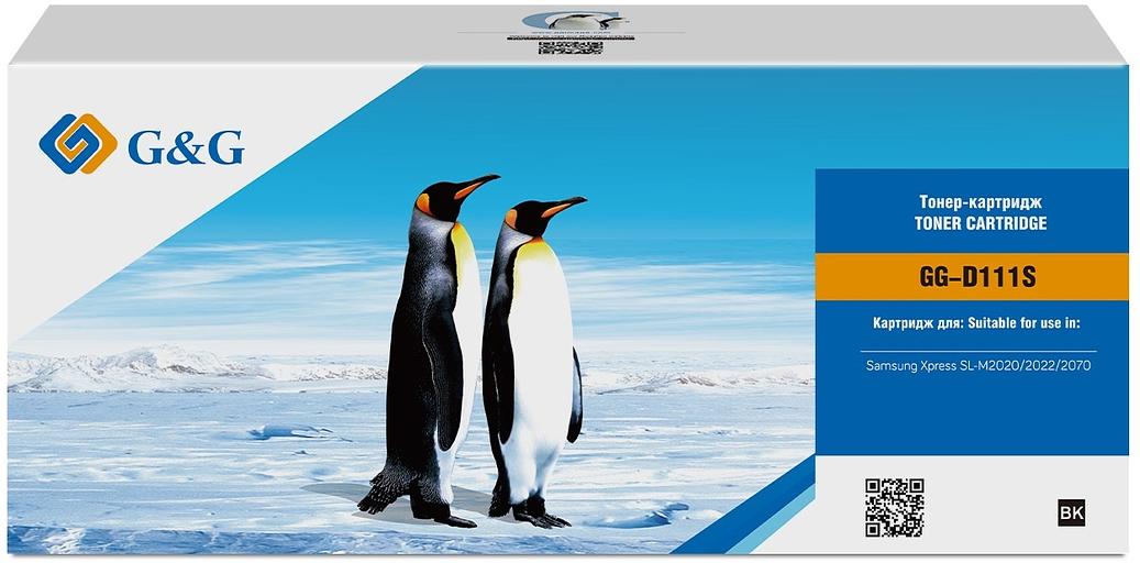 Картридж лазерный G&G GG-D111S черный (1000стр.) для Samsung Samsung Xpress SL-M2020/2022/2070 фото 1