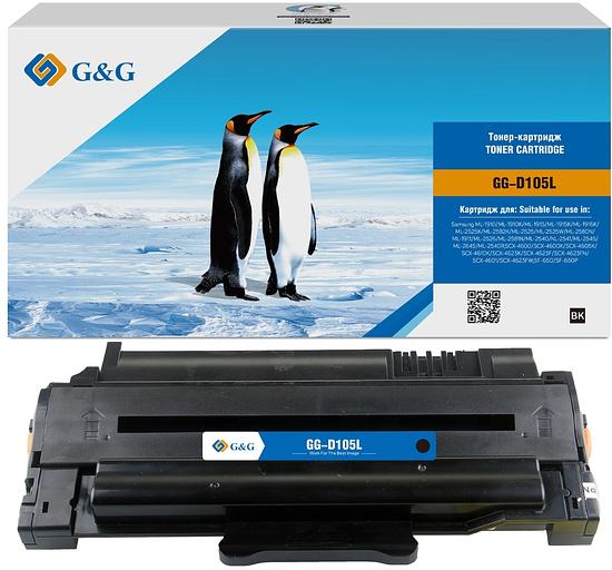 Картридж лазерный G&G GG-D105L черный (2500стр.) для Samsung ML-1910/1915/1916K/2525K/1911;SCX-4600/4605K/4610K/4623K фото 2