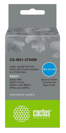 Картридж ленточный Cactus CS-M21-375499 черный для Brady BMP21-PLUS, BMP21-LAB фото 1