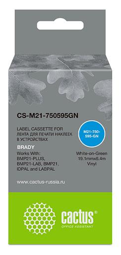Картридж ленточный Cactus CS-M21-750595GN белый для Brady BMP21-PLUS, BMP21-LAB фото 1