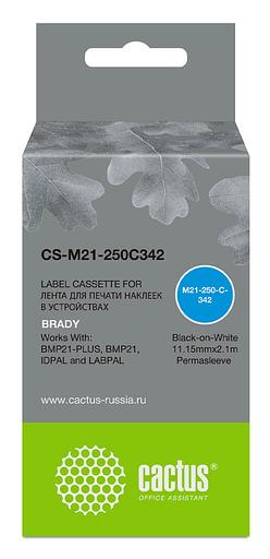 Картридж ленточный Cactus CS-M21-250C342 черный для Brady BMP21-PLUS, BMP21, BMP21-LAB фото 1