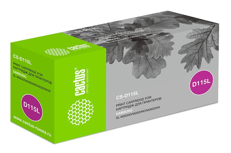 Картридж лазерный Cactus CS-D115L MLT-D115L черный (3000стр.) для Samsung SL-M2620D/M2820ND/M2820DW фото 2