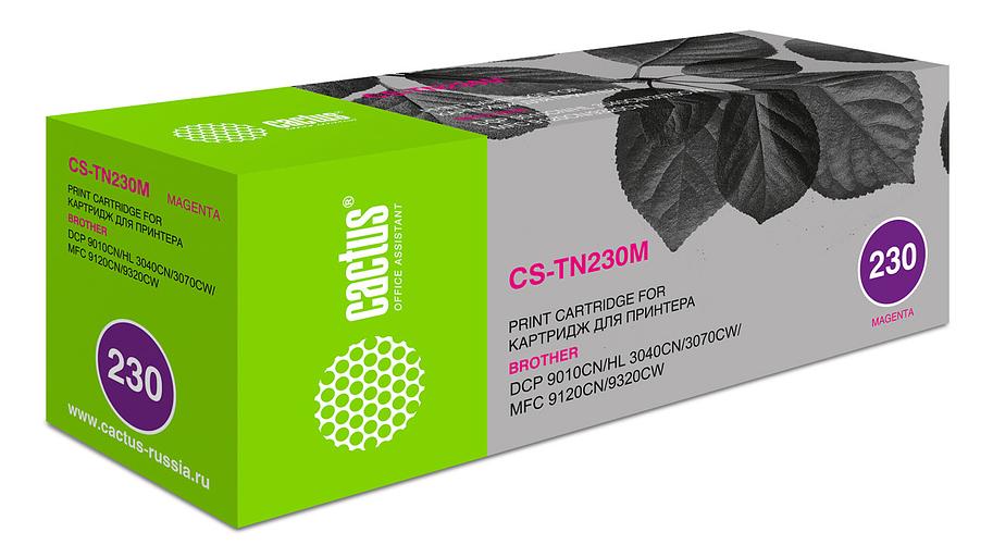 Картридж лазерный Cactus CS-TN230M TN-230M пурпурный (1400стр.) для Brother HL-3040/3070/DCP-9010/MFC-9120/9320 фото 1