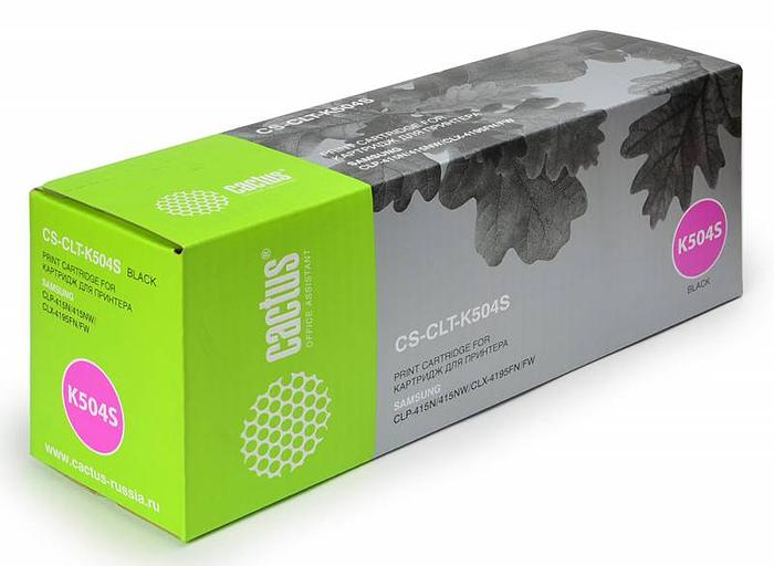 Картридж лазерный Cactus CS-CLT-K504S CLT-K504S черный (2500стр.) для Samsung CLP-415N/CLX-4195FW/4195FN фото 1