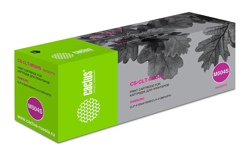 Картридж лазерный Cactus CS-CLT-M504S CLT-M504S пурпурный (1800стр.) для Samsung CLP-415N/CLX-4195FW/4195FN фото 1