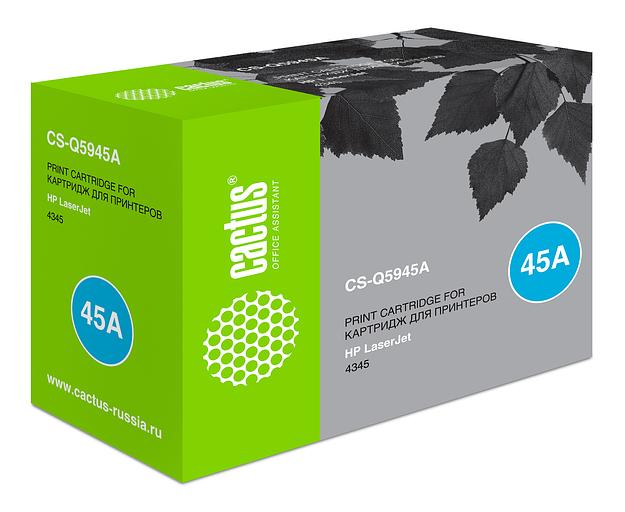 Картридж лазерный Cactus CS-Q5945A Q5945A черный (18000стр.) для HP LJ 4345/4345 фото 1