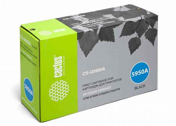Картридж лазерный Cactus CS-Q5950A Q5950A черный (11000стр.) для HP CLJ 4700 фото 1