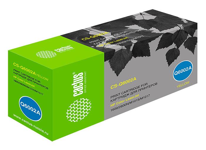 Картридж лазерный Cactus CS-Q6002A Q6002A желтый (2000стр.) для HP CLJ 1600/2600N/M1015/M1017 фото 2