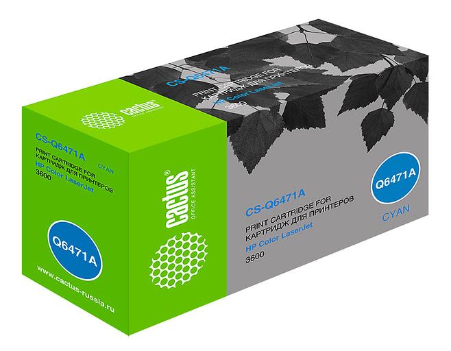 Картридж лазерный Cactus CS-Q6471A Q6471A голубой (4000стр.) для HP CLJ 3600 фото 1