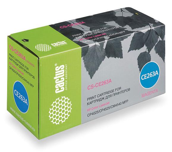 Картридж лазерный Cactus CS-CE263A CE263A пурпурный (11000стр.) для HP LJ CP4025/CP4525 фото 1