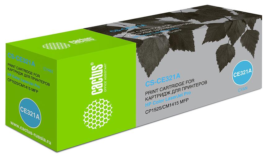 Картридж лазерный Cactus CS-CE321A CE321A голубой (1300стр.) для HP LJ CP1525 фото 2