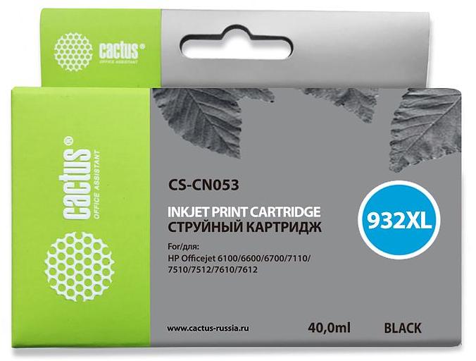 Картридж струйный Cactus CS-CN053 №932XL черный (40мл) для HP DJ 6600 фото 1