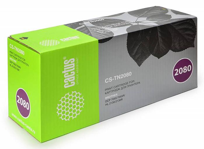 Картридж лазерный Cactus CS-TN2080 TN-2080 черный (700стр.) для Brother HL-2130R/DCP-7055R фото 2