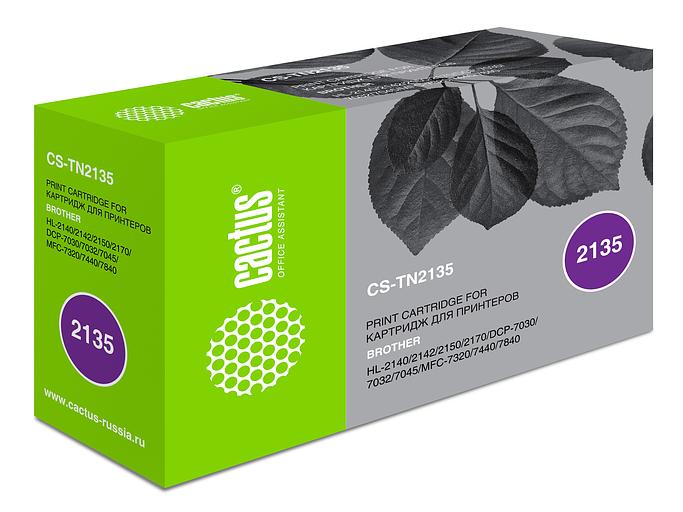 Картридж лазерный Cactus CS-TN2135 TN-2135 черный (1500стр.) для Brother DCP-7030/7030R/7032/7032R/7045/7045NR/HL-2140/2140R/2142/2142R/2150/2150N/2150NR/2170/2170W/2170WR/MFC-7320/7320R/7440/7440N/7440NR/7840/7840W/7840WR фото 1