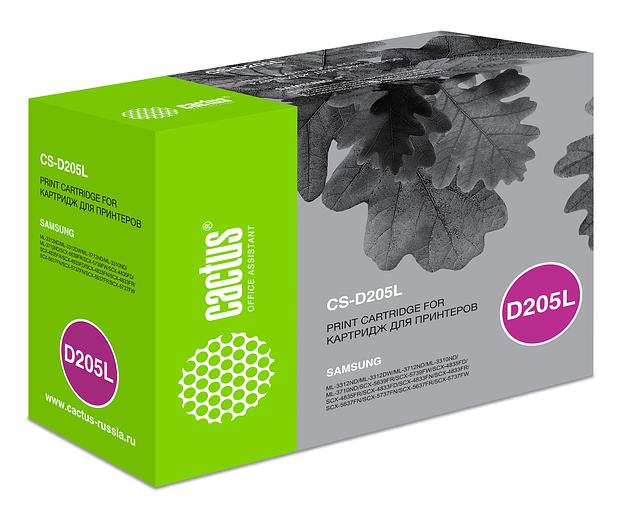 Картридж лазерный Cactus CS-D205L MLT-D205L черный (5000стр.) для Samsung ML-3310/3710/SCX-5637/4833 фото 1
