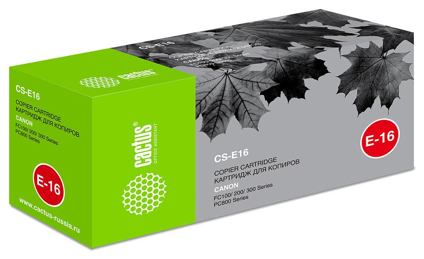 Картридж лазерный Cactus CS-E16 E-16 черный (2000стр.) для Canon FC100/200/300/PC800 фото 2